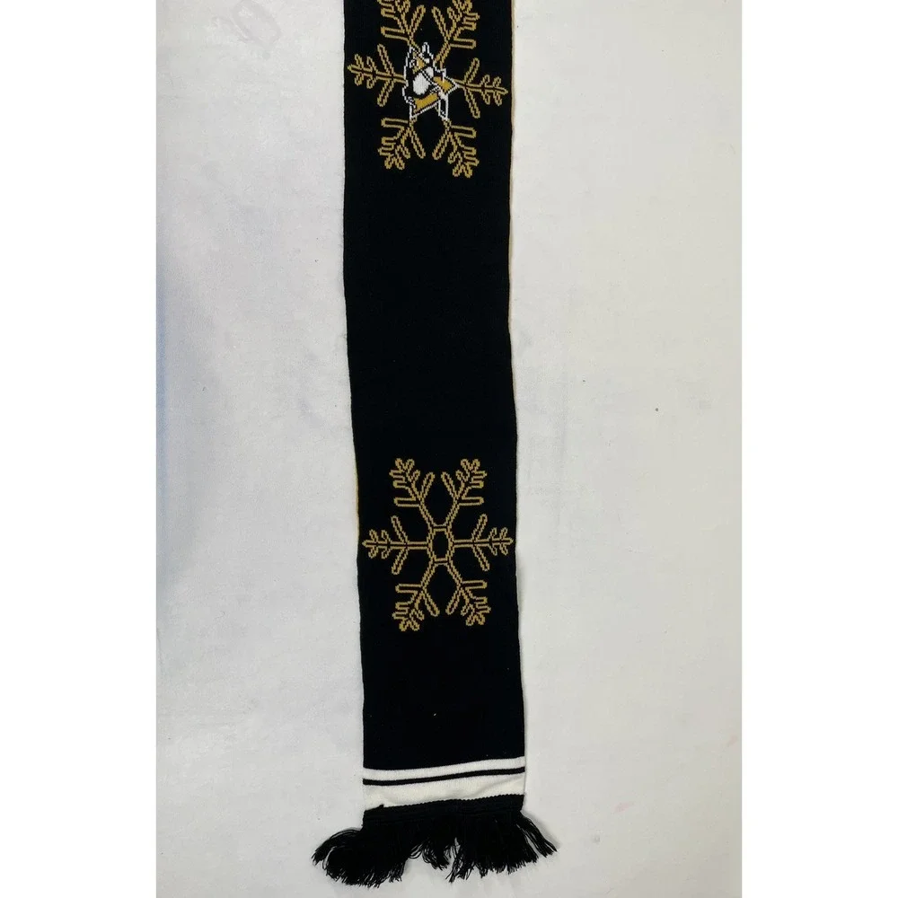 Pittsburgh Penguins Acrylic‎ Knit Double Sided Scarf Yellow Black